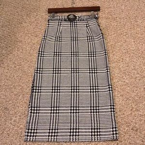 Free People Houndstooth Skirt